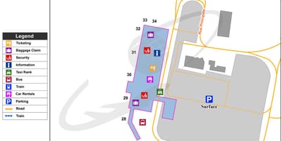 Карта міста Квебек Сіті аэропорот 