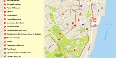 Карта Квебек-хоп-хоп-офф