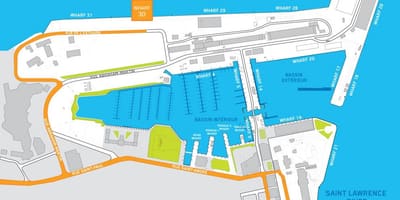 Термінал круїзних лайнерів Квебеку карті